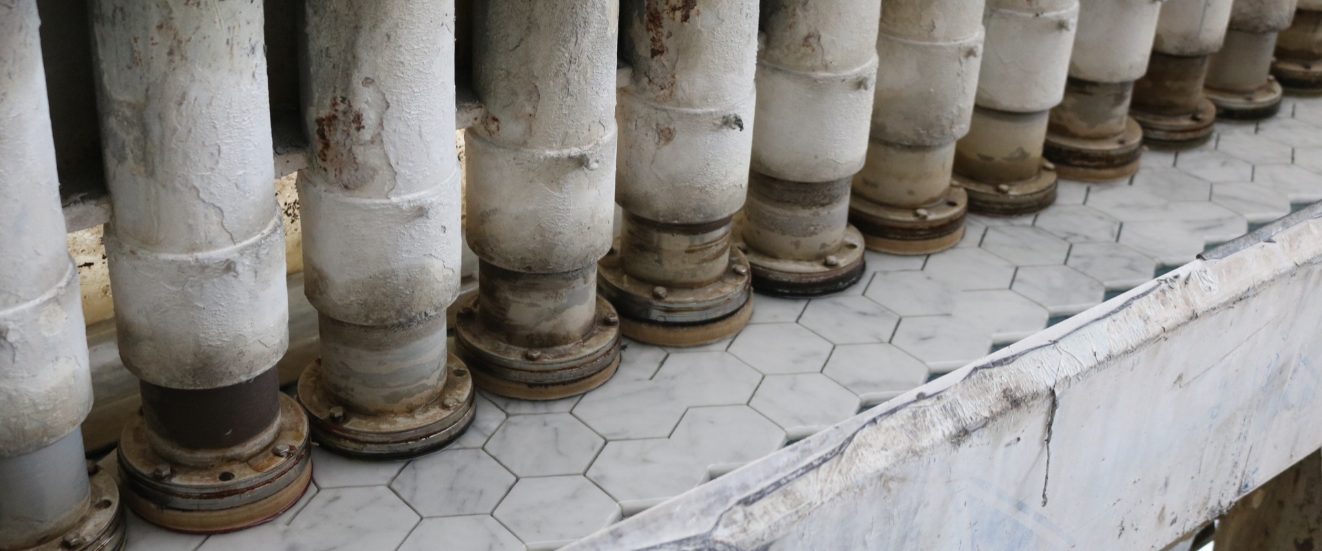 White marble mosaic factory
