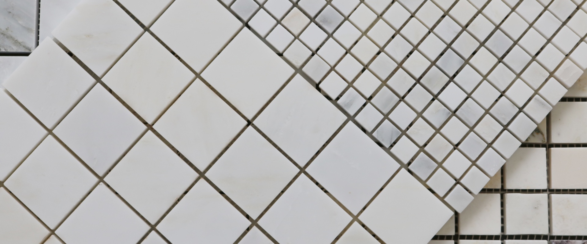 Eastern White Marble Square Mosaic Tiles