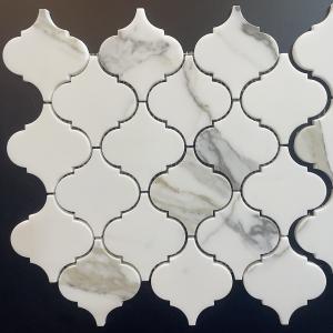 Calacatta Gold Marble 3'' Lantern Polished Mosaic Tiles