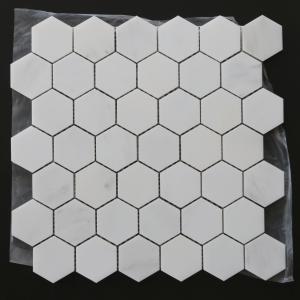 Oriental White Marble 2'' Hexagon Polished Mosaic Tiles
